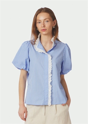 Ulia stripe bluse Blue Stripe Neo Noir 